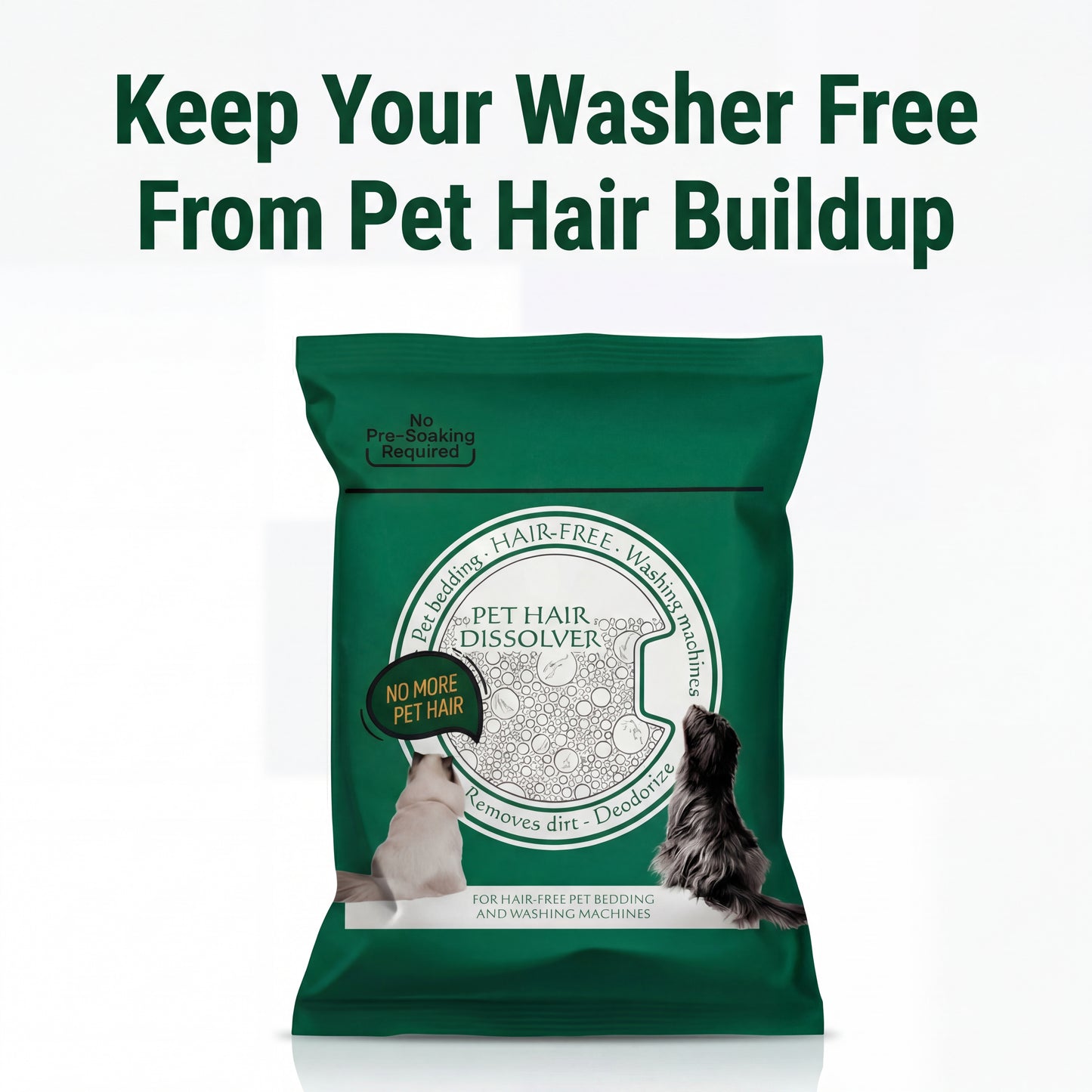 Pet Hair Dissolver for Washing Machines 5-in-1 Deep Cleaner